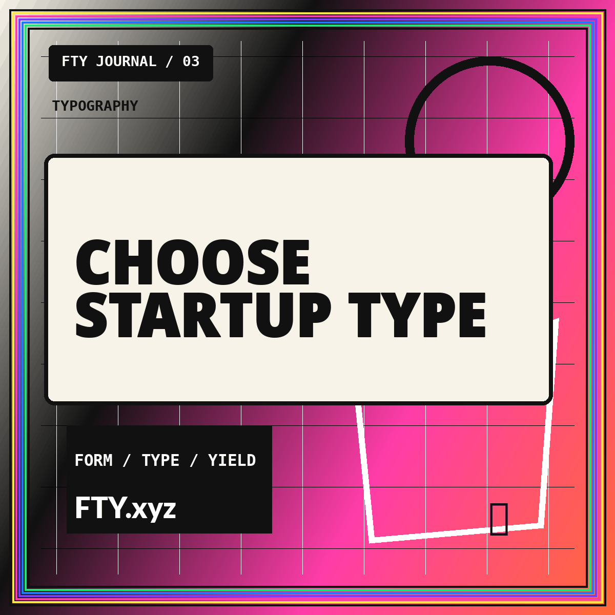 Typographic editorial card for Choosing a Typeface for a Startup Brand Identity