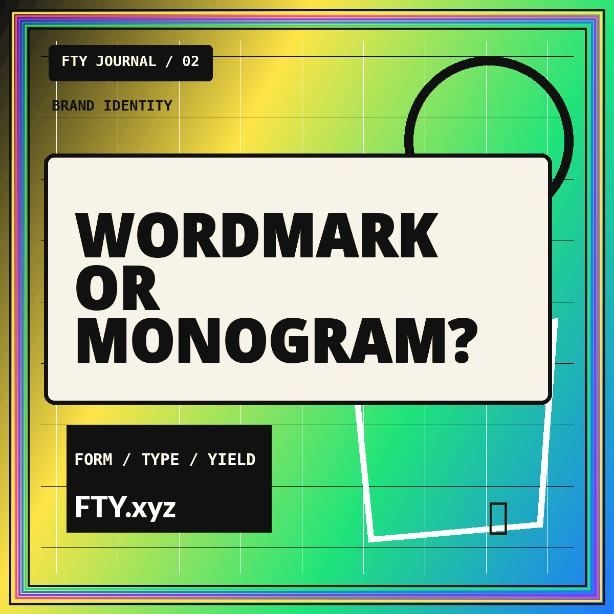 Typographic editorial card for Wordmark, Lettermark, or Monogram? Choosing the Right Typographic Mark